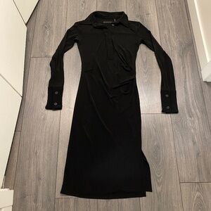 Helmut Lang Black Midi Dress Size XS